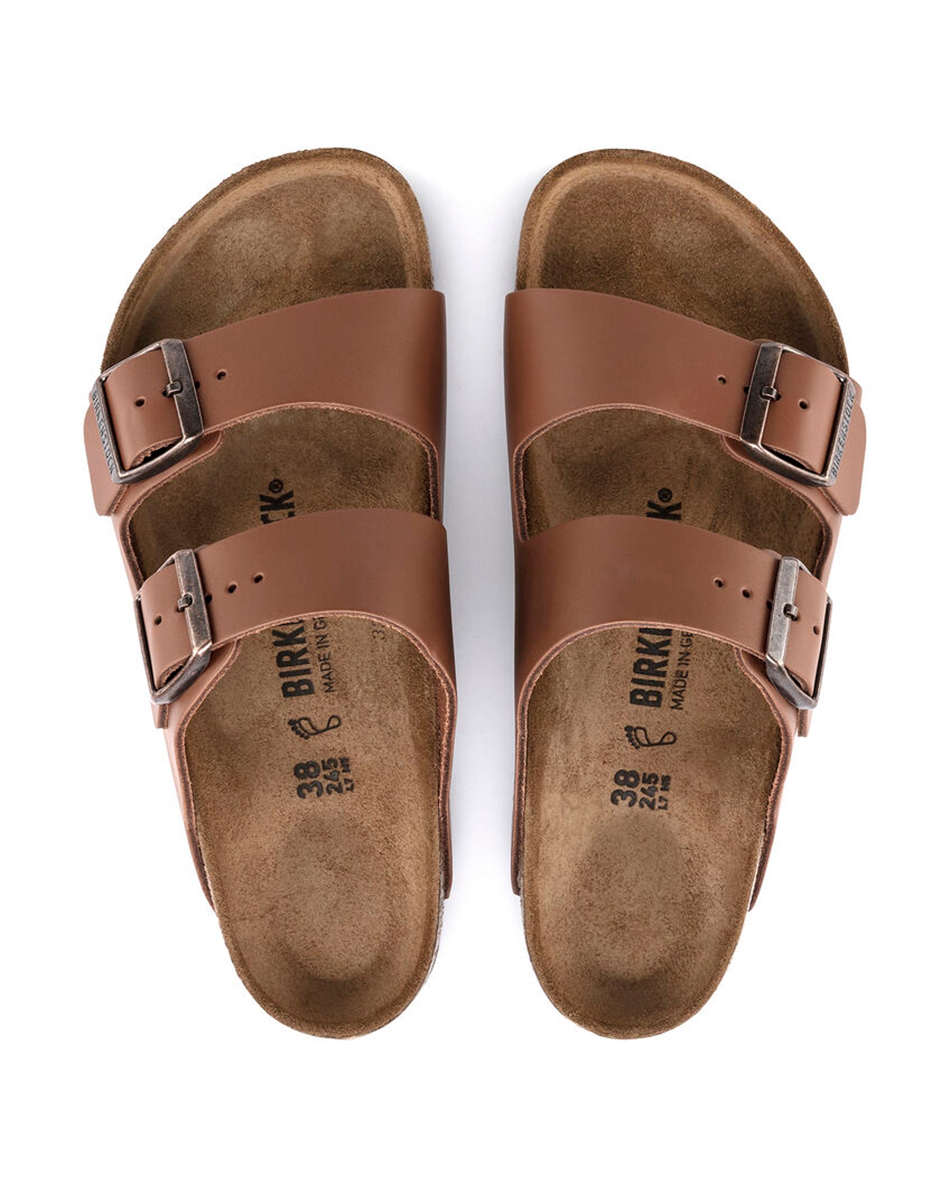 Arizona Ginger Brown Leather Sandals