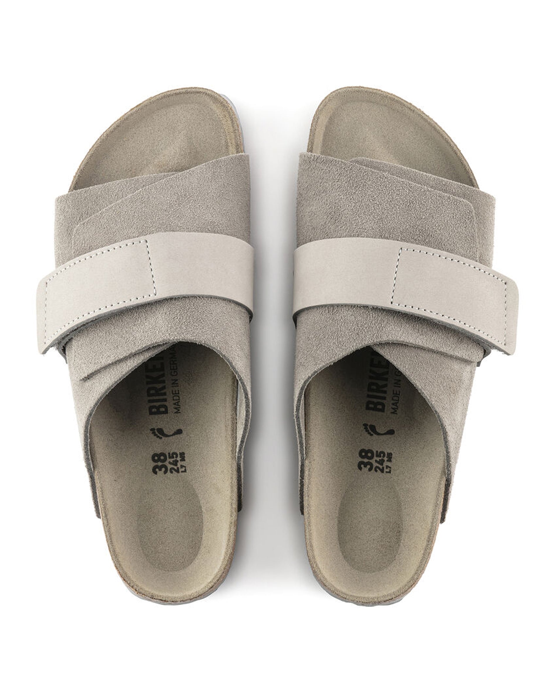 Kyoto Stone Coin Soft Suede & Nubuck Leather Sandals