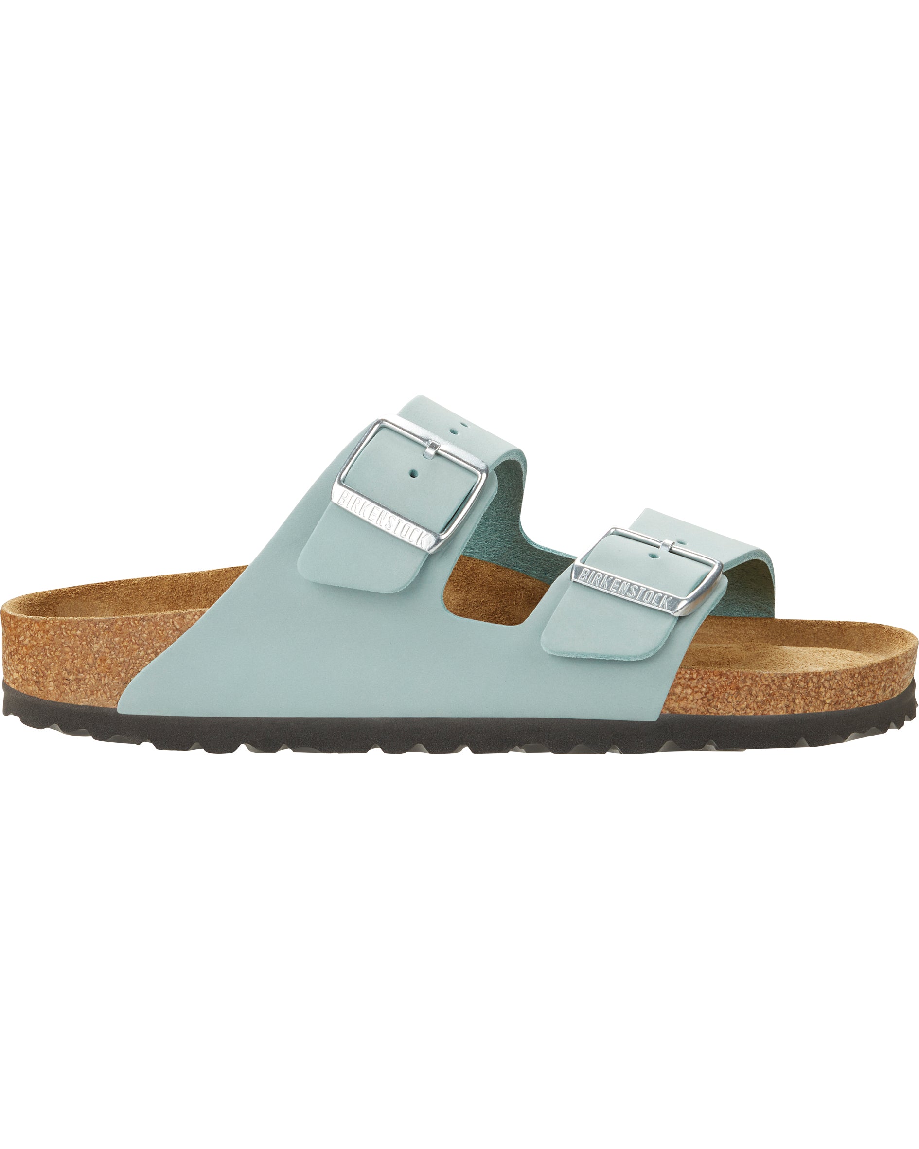 Arizona Soft Footbed Faded Aqua Nubuck Leather Sandals