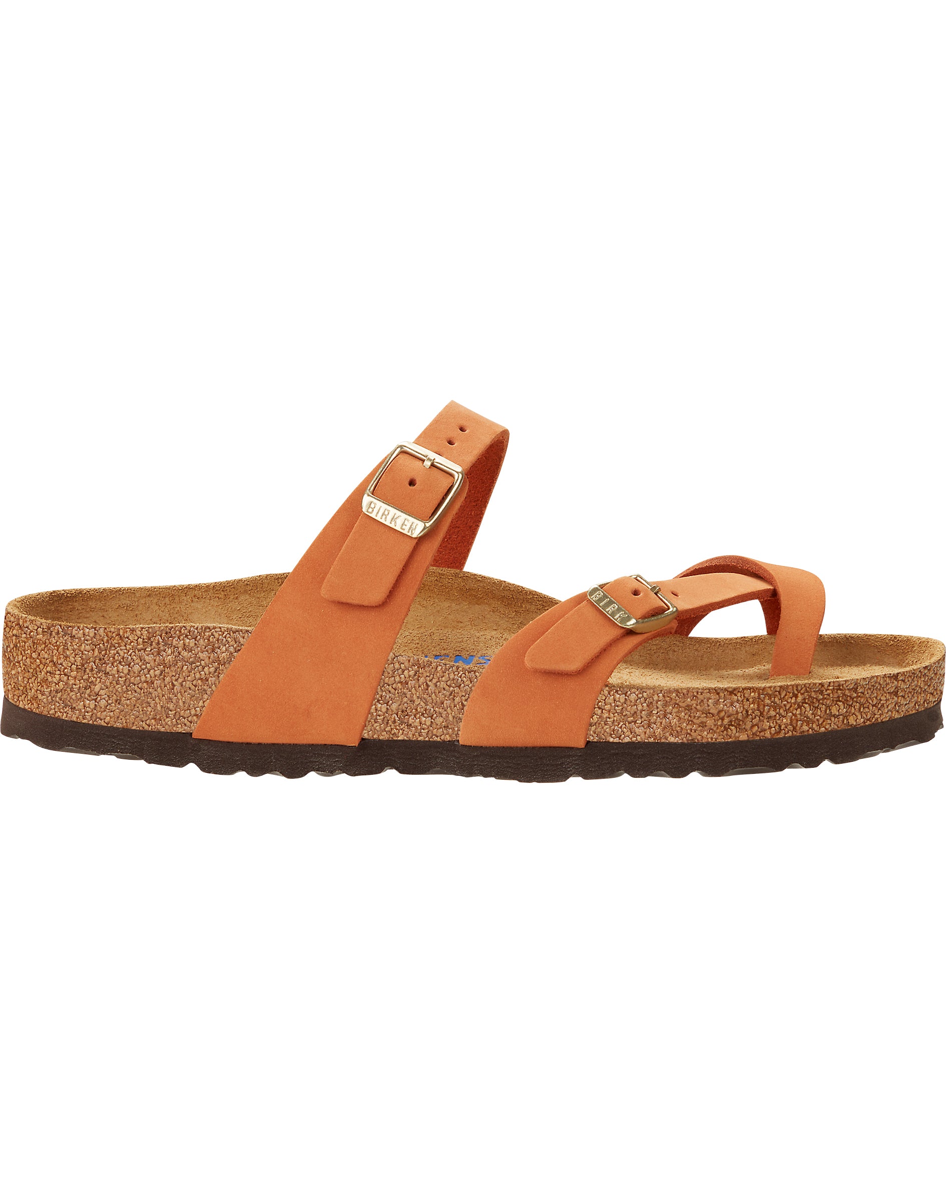 Mayari Soft Footbed Pecan Nubuck Leather Sandals