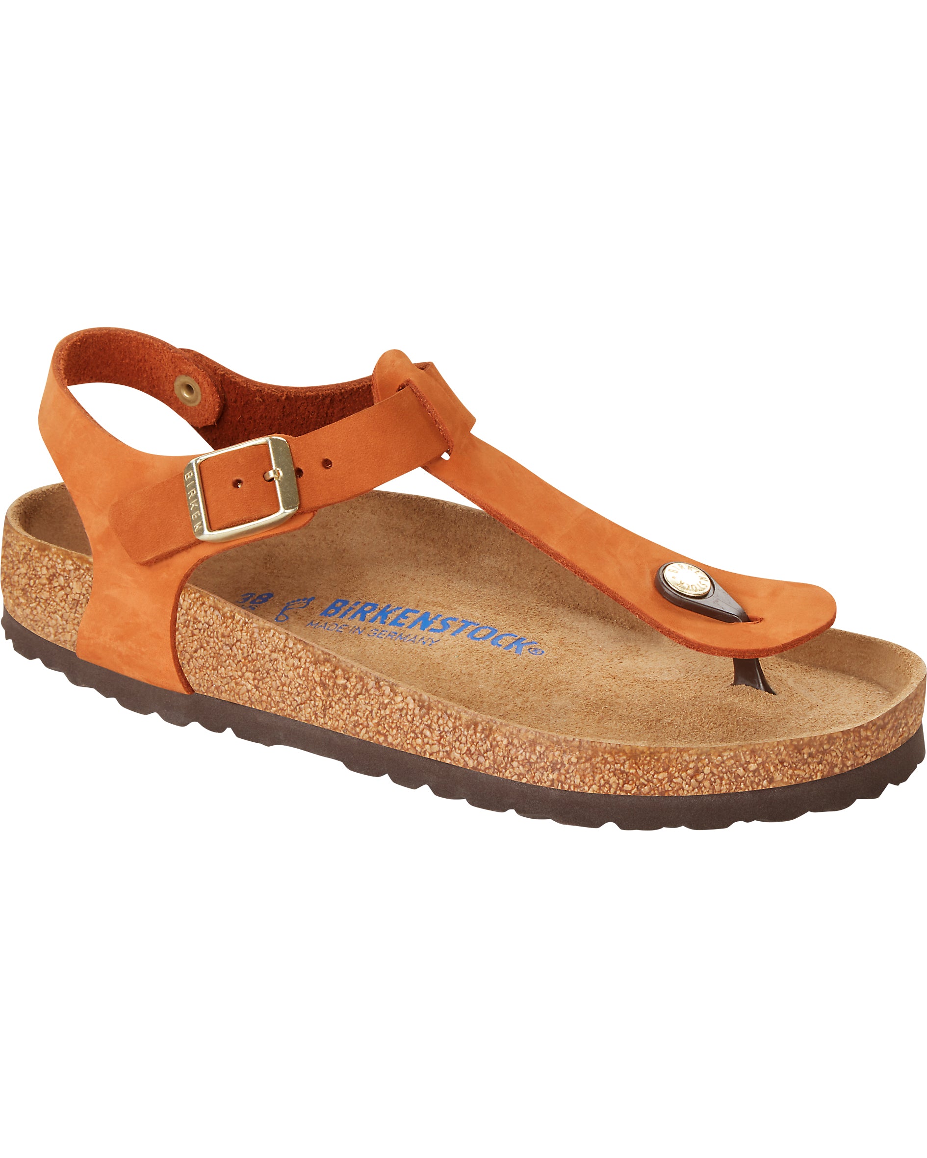Kairo Soft Footbed Pecan Nubuck Leather Sandals