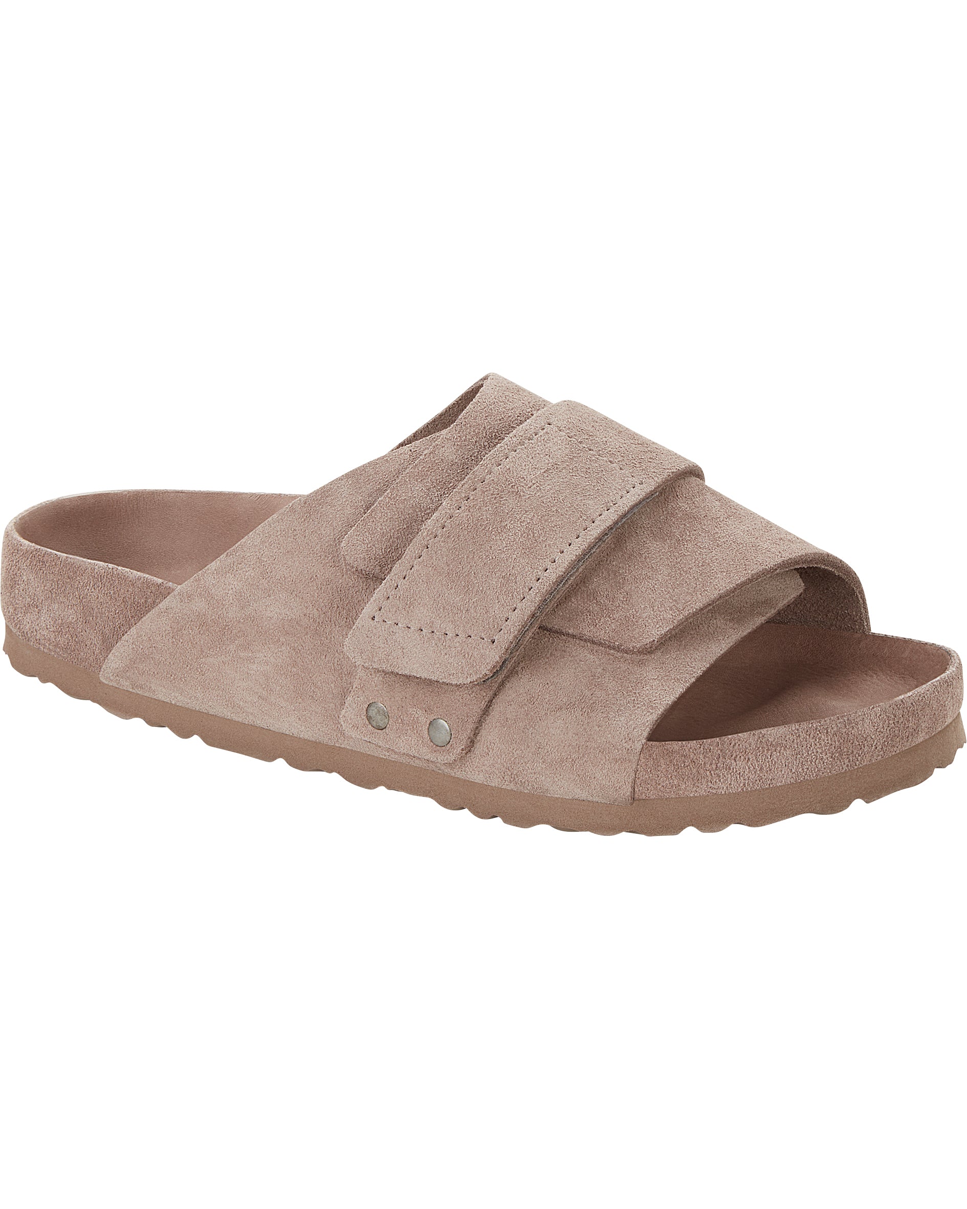 Kyoto Exquisite Gray Taupe Suede Leather Sandals