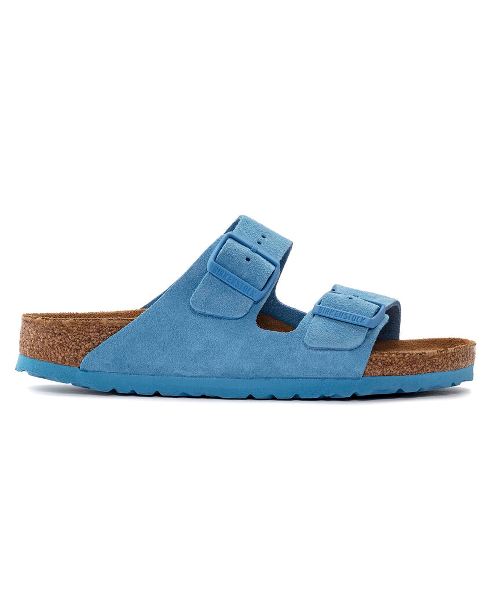 Arizona Soft Footbed Sky Blue Suede Leather Sandals