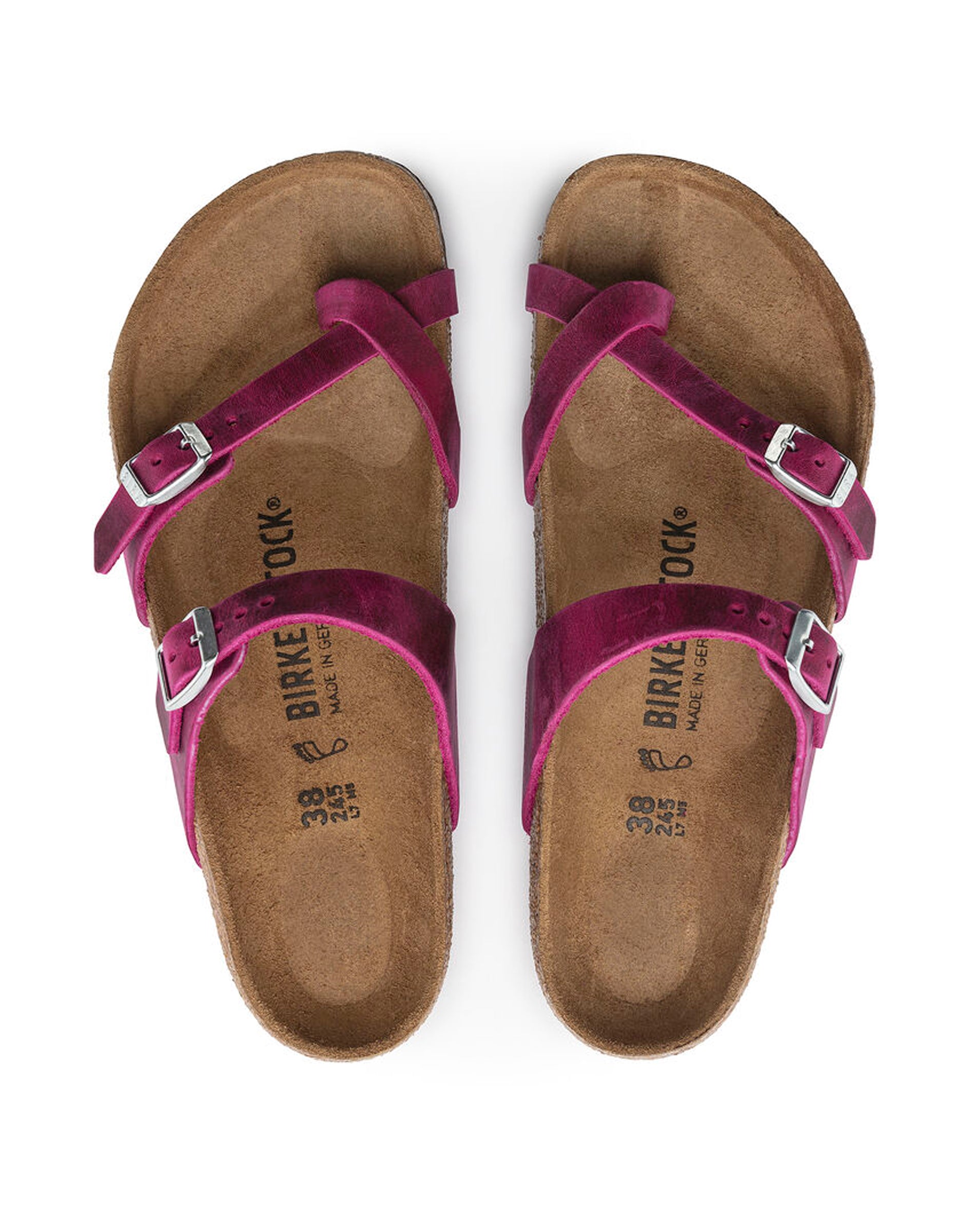 Mayari Festival Fuchsia Oiled Leather Sandals