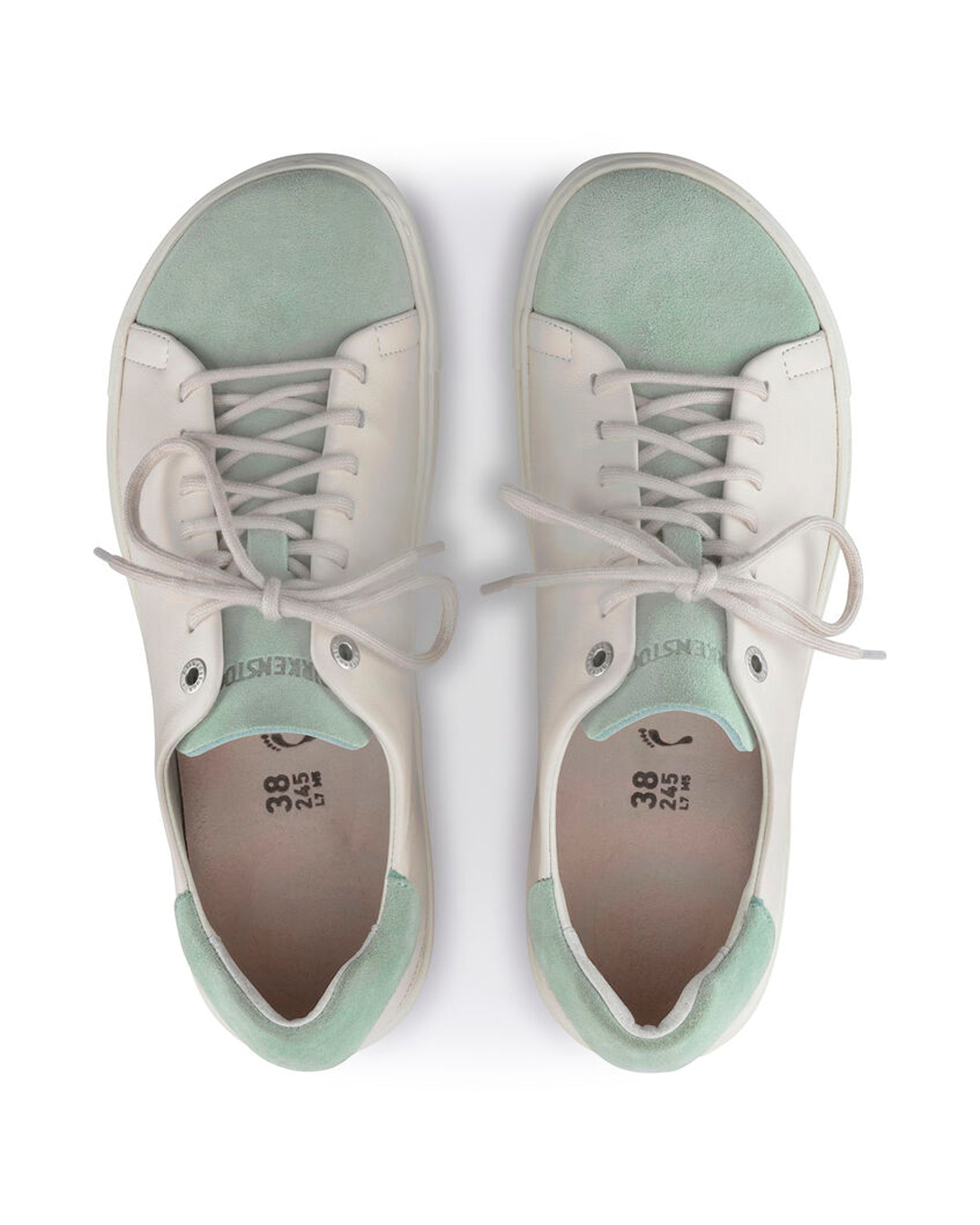 Bend Low Decon Pop Eggshell Matcha Leather Shoes