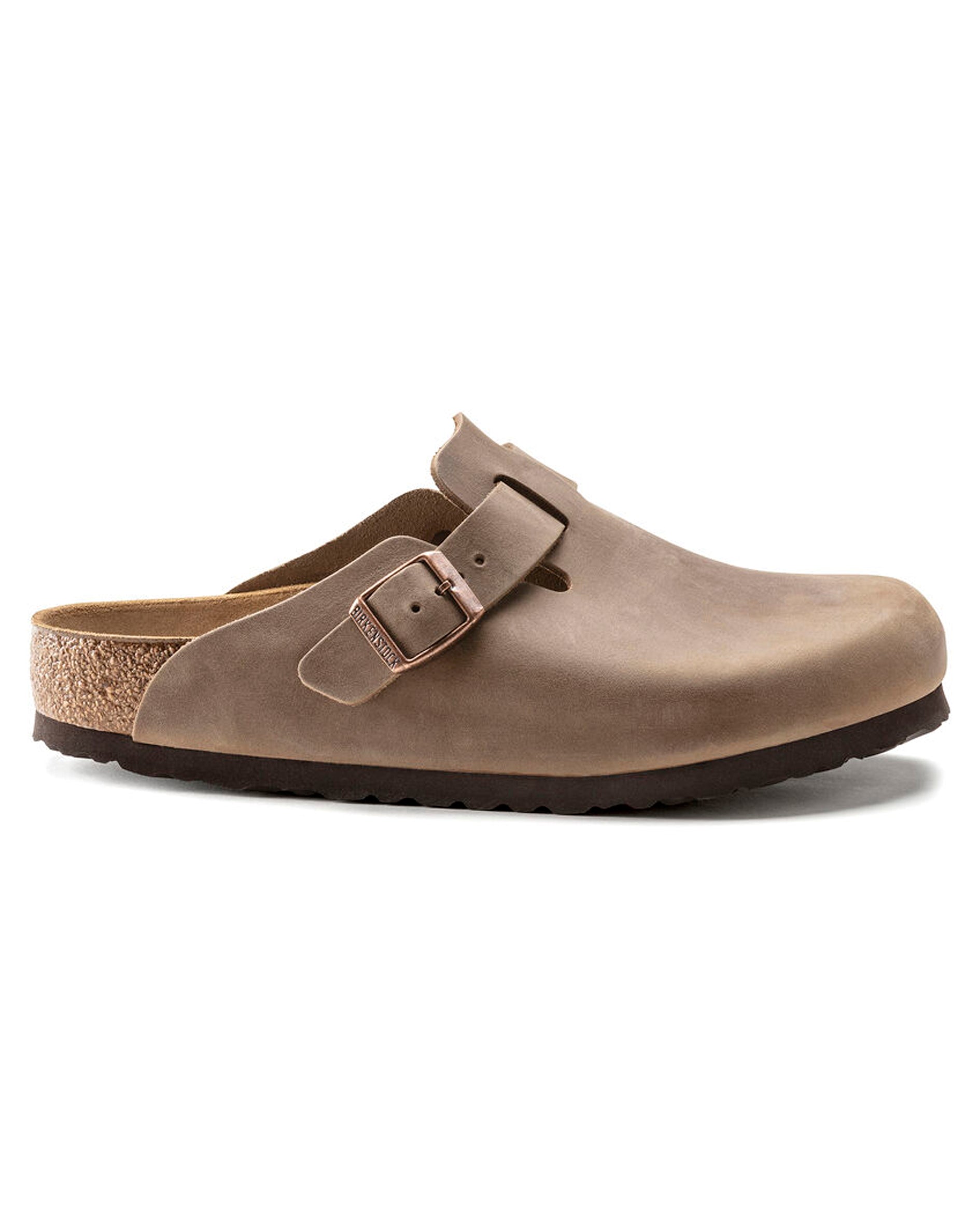 Boston Tabacco Brown Oiled Leather Clogs