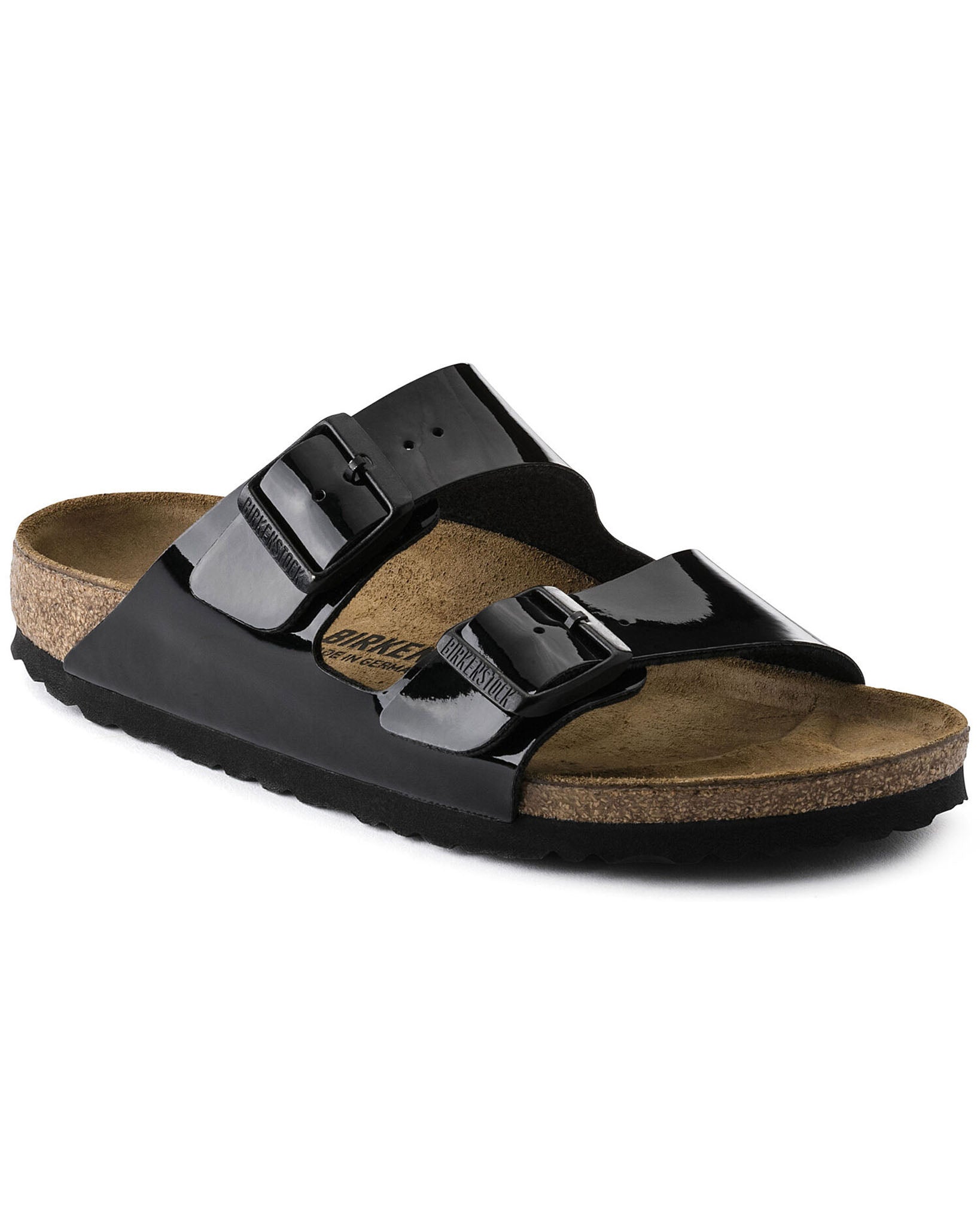 Arizona Patent Black Birko-Flor Sandals