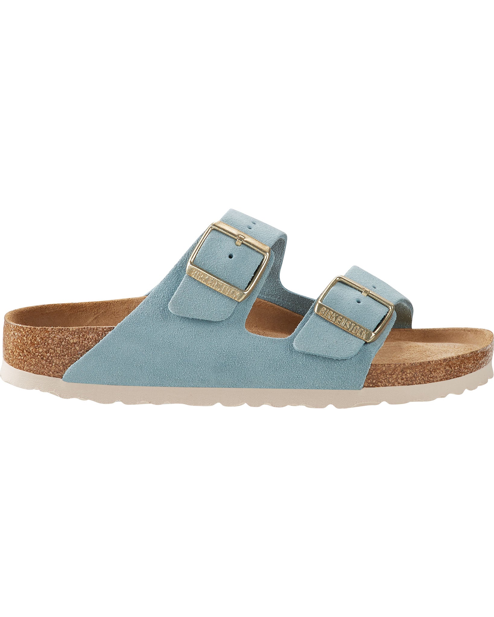 Arizona Soft Footbed Light Blue Suede Leather Sandals