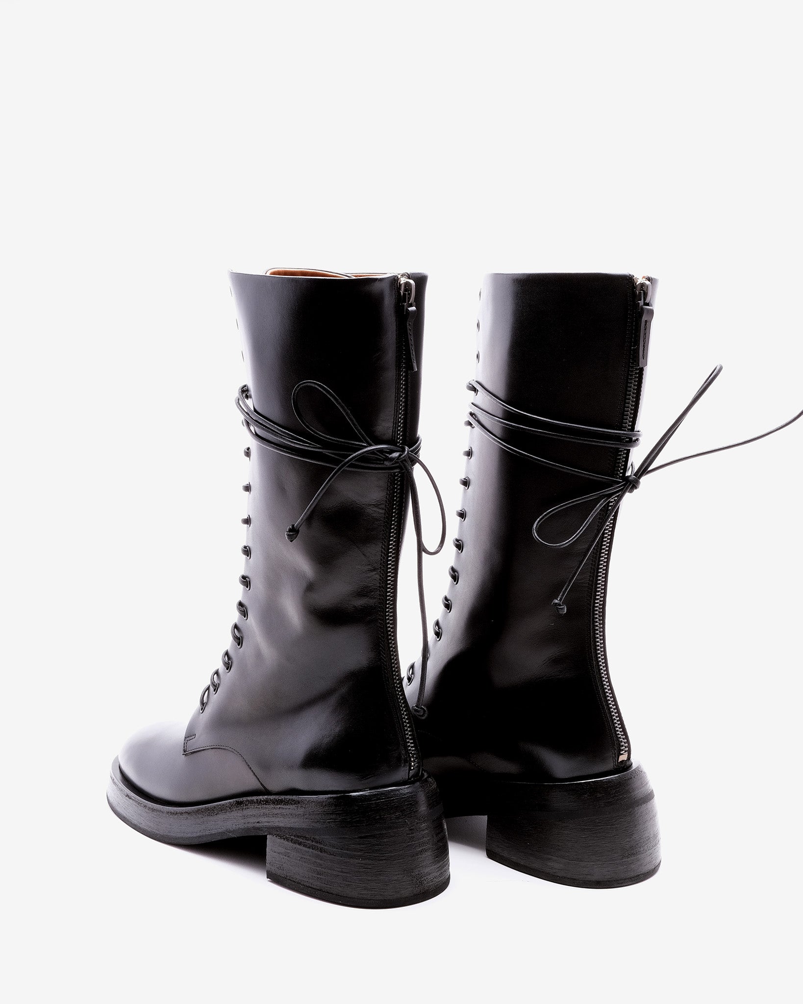 Fondello MW6056 Black Leather Boots