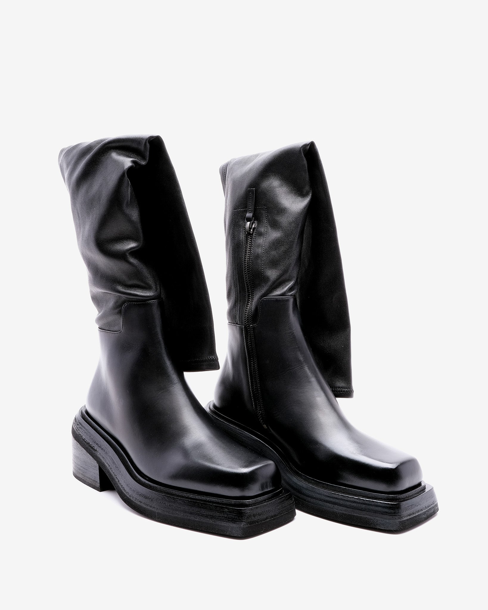 Cassetto MW6562 Black Leather Boots