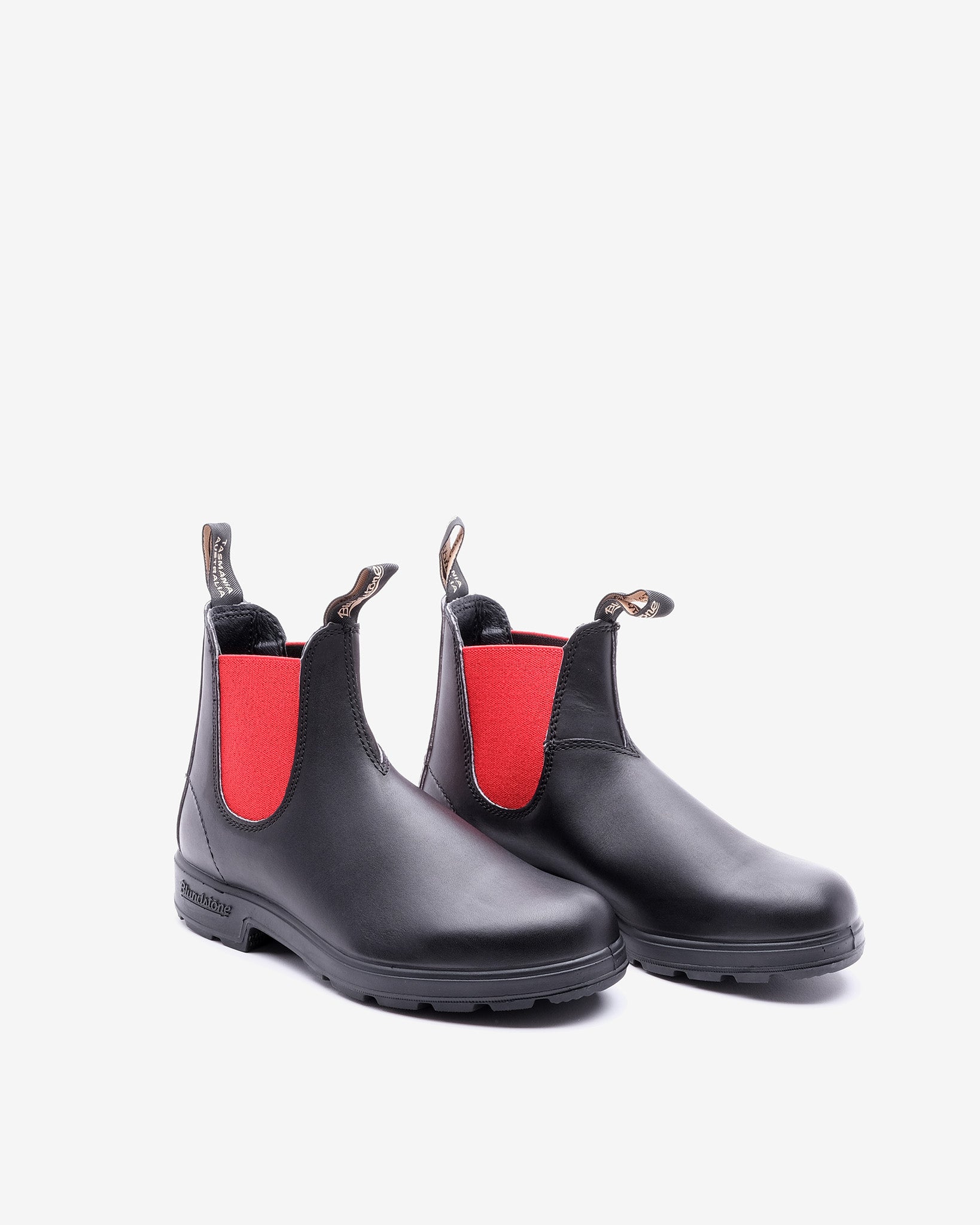 508 Black/Red Leather Boots
