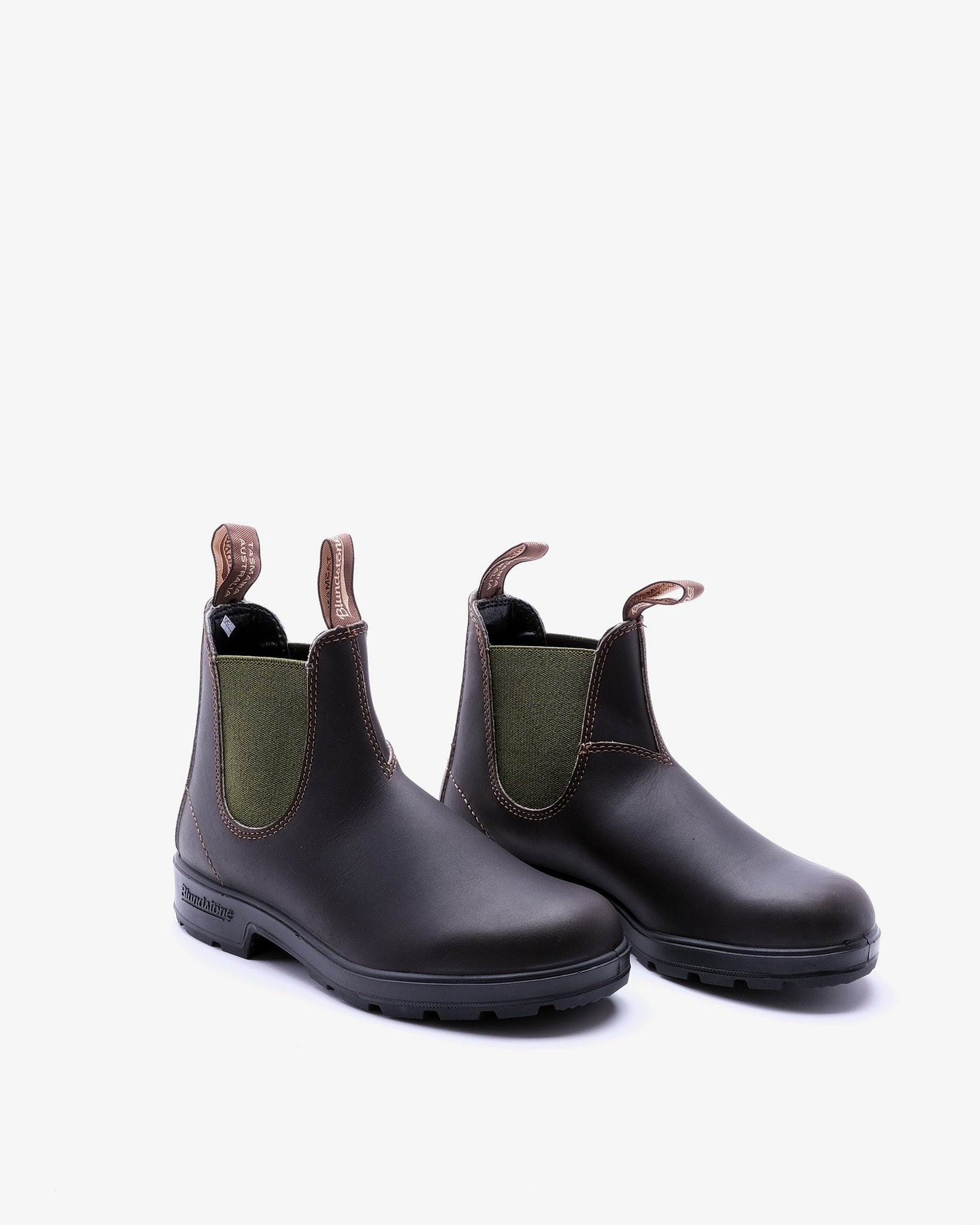 519 Brown/Olive Leather Boots